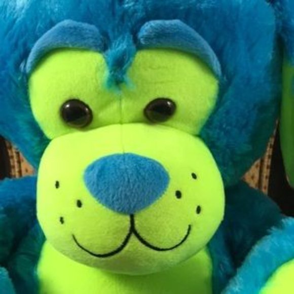 📌Peek-A-Boo neon color soft plush stuffed dog soft toy animal - Picture 3 of 7